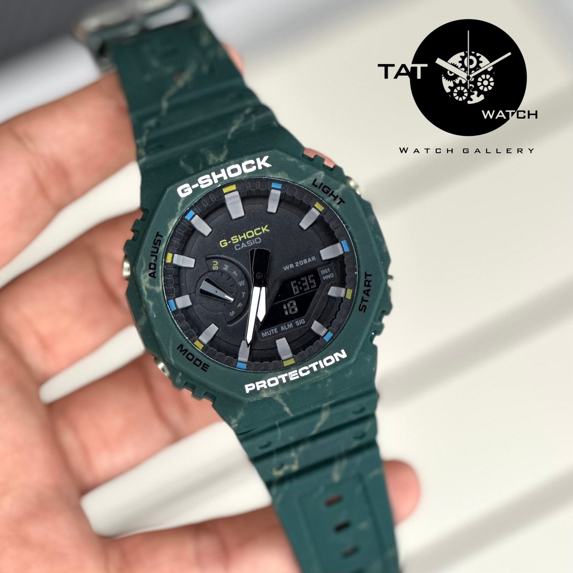 ساعت مردانه جی شاک GA2100FR موتور ژاپن یکسال با جعبه Casio G-Shock ساعت مچی جیشاک