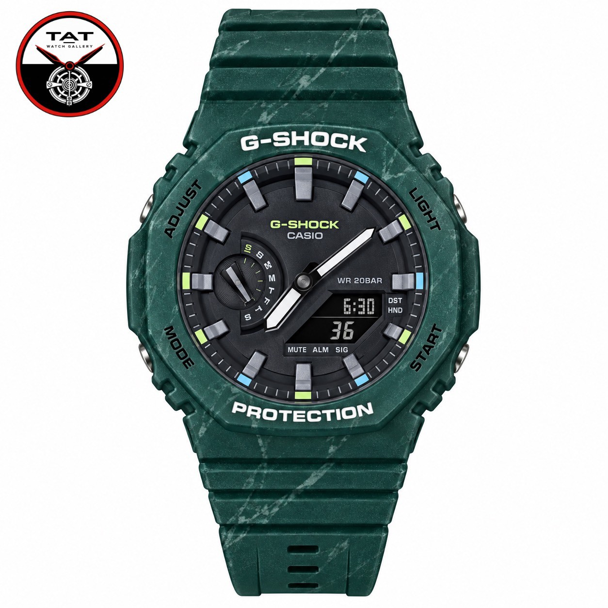 ساعت مردانه جی شاک GA2100FR موتور ژاپن یکسال با جعبه Casio G-Shock ساعت مچی جیشاک
