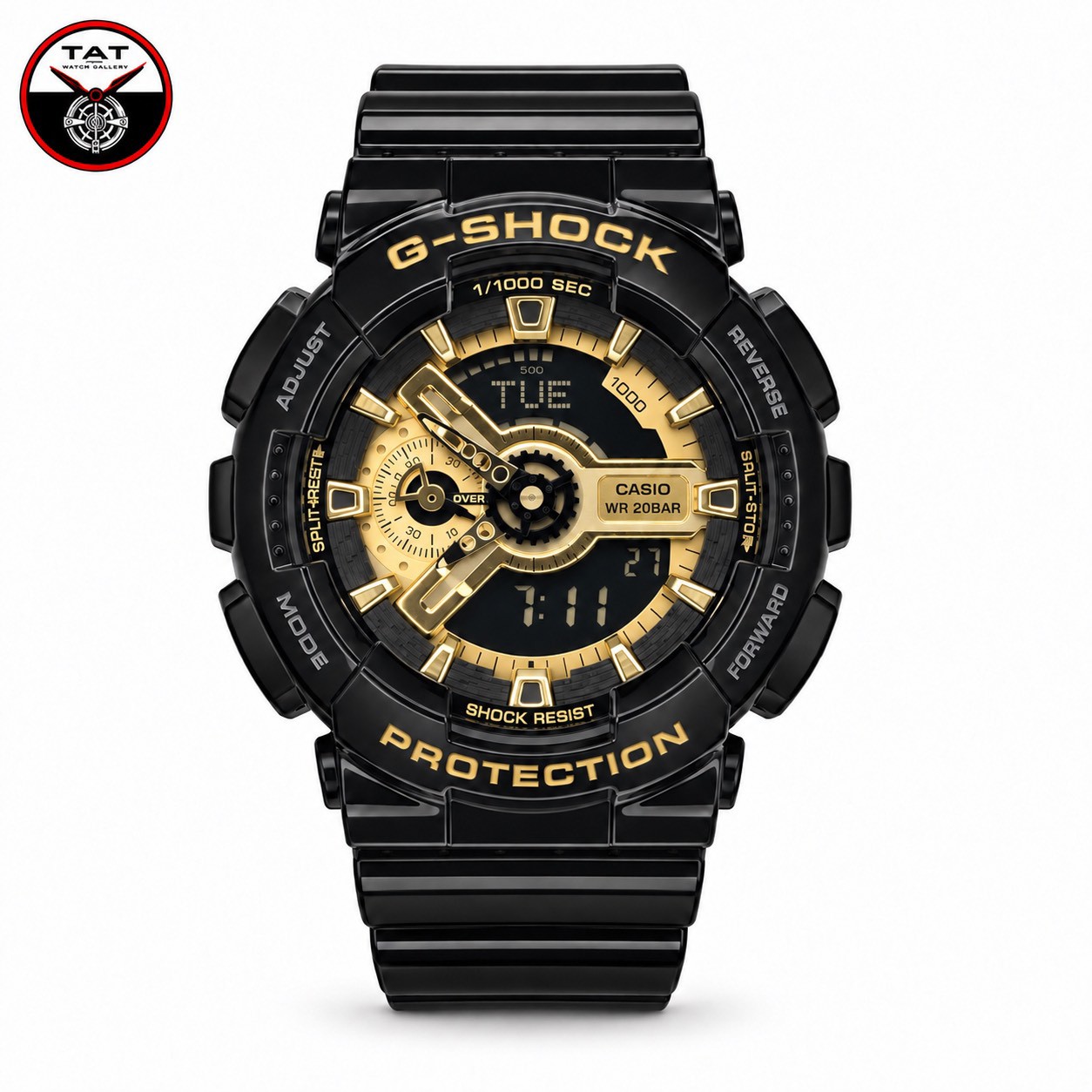 ساعت مردانه جی شاک GA110GB موتور ژاپن با 12 ماه جعبه کاسیو G-Shock ساعت مچی جیشاک