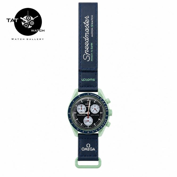 ساعت مردانه زنانه امگا سواچ زمین Earth سه موتوره کرنو با ارسال با جعبه omega swatch ساعت مچی