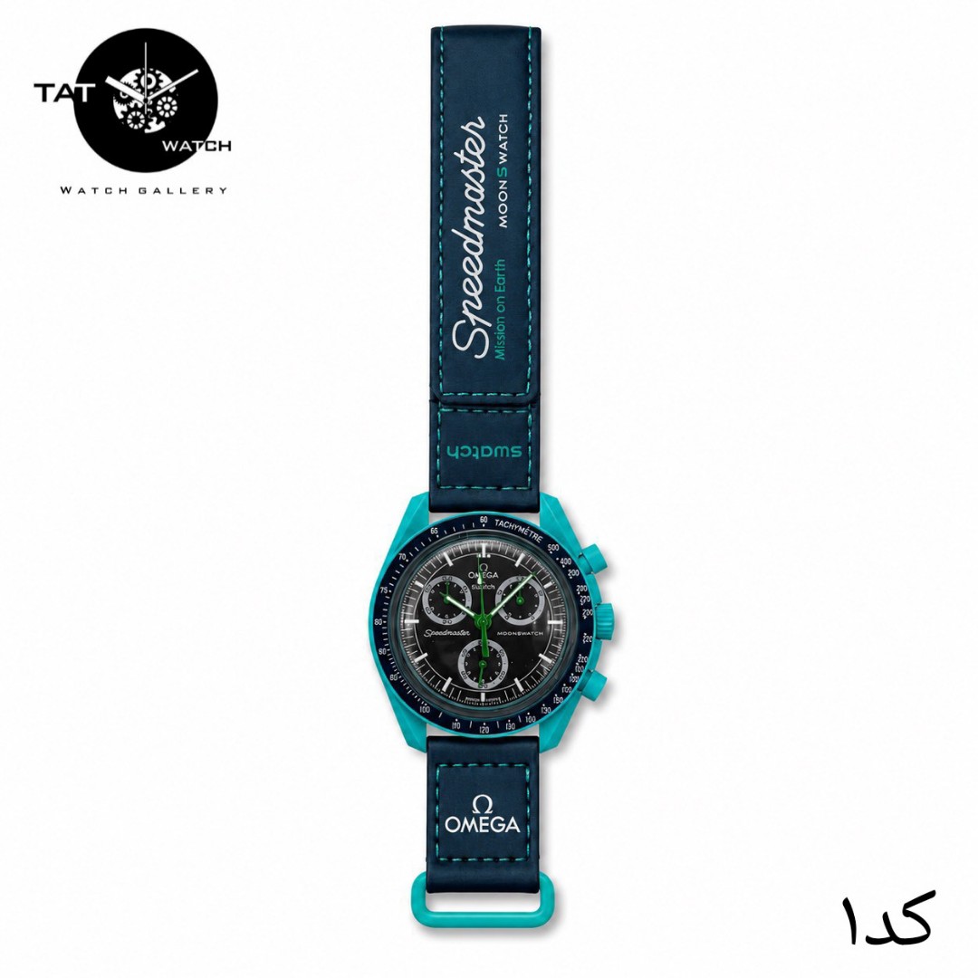 ساعت مردانه زنانه امگا سواچ رنگبندی داخل محصول 3موتور فعال یکسال با جعبه omega swatch ساعت مچی