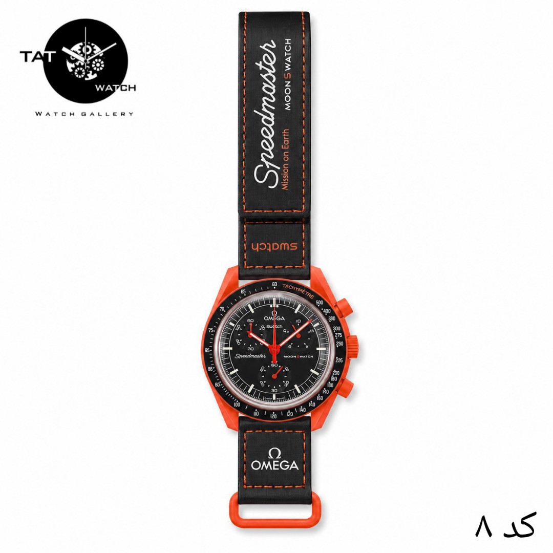 ساعت مردانه زنانه امگا سواچ رنگبندی داخل محصول 3موتور فعال یکسال با جعبه omega swatch ساعت مچی