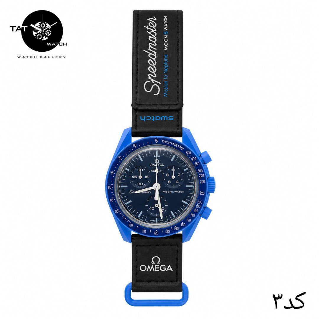 ساعت مردانه زنانه امگا سواچ رنگبندی داخل محصول 3موتور فعال یکسال با جعبه omega swatch ساعت مچی