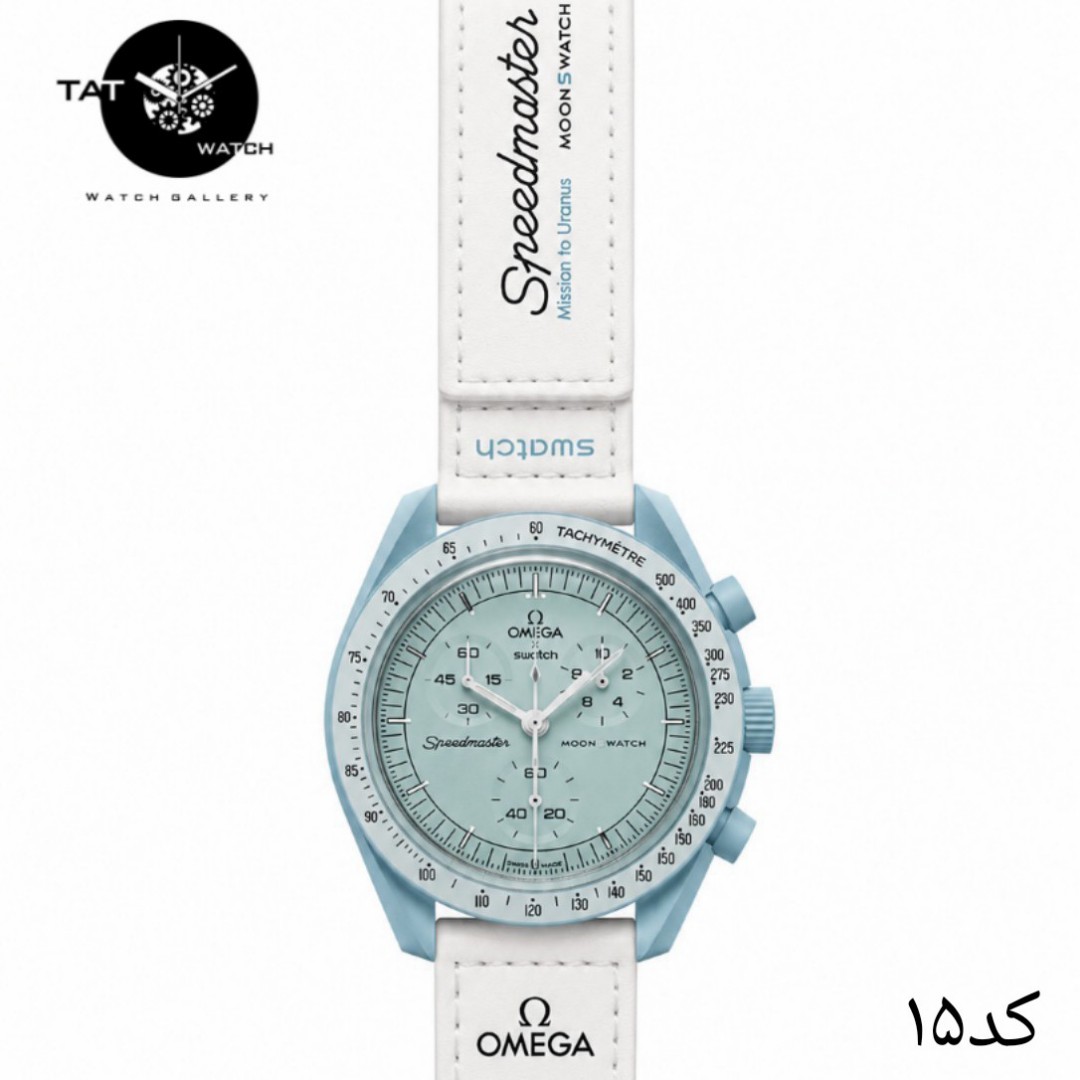 ساعت مردانه زنانه امگا سواچ رنگبندی داخل محصول 3موتور فعال یکسال با جعبه omega swatch ساعت مچی