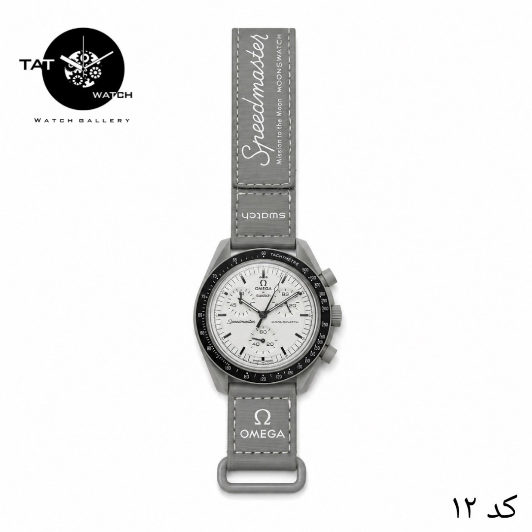 ساعت مردانه زنانه امگا سواچ رنگبندی داخل محصول 3موتور فعال یکسال با جعبه omega swatch ساعت مچی