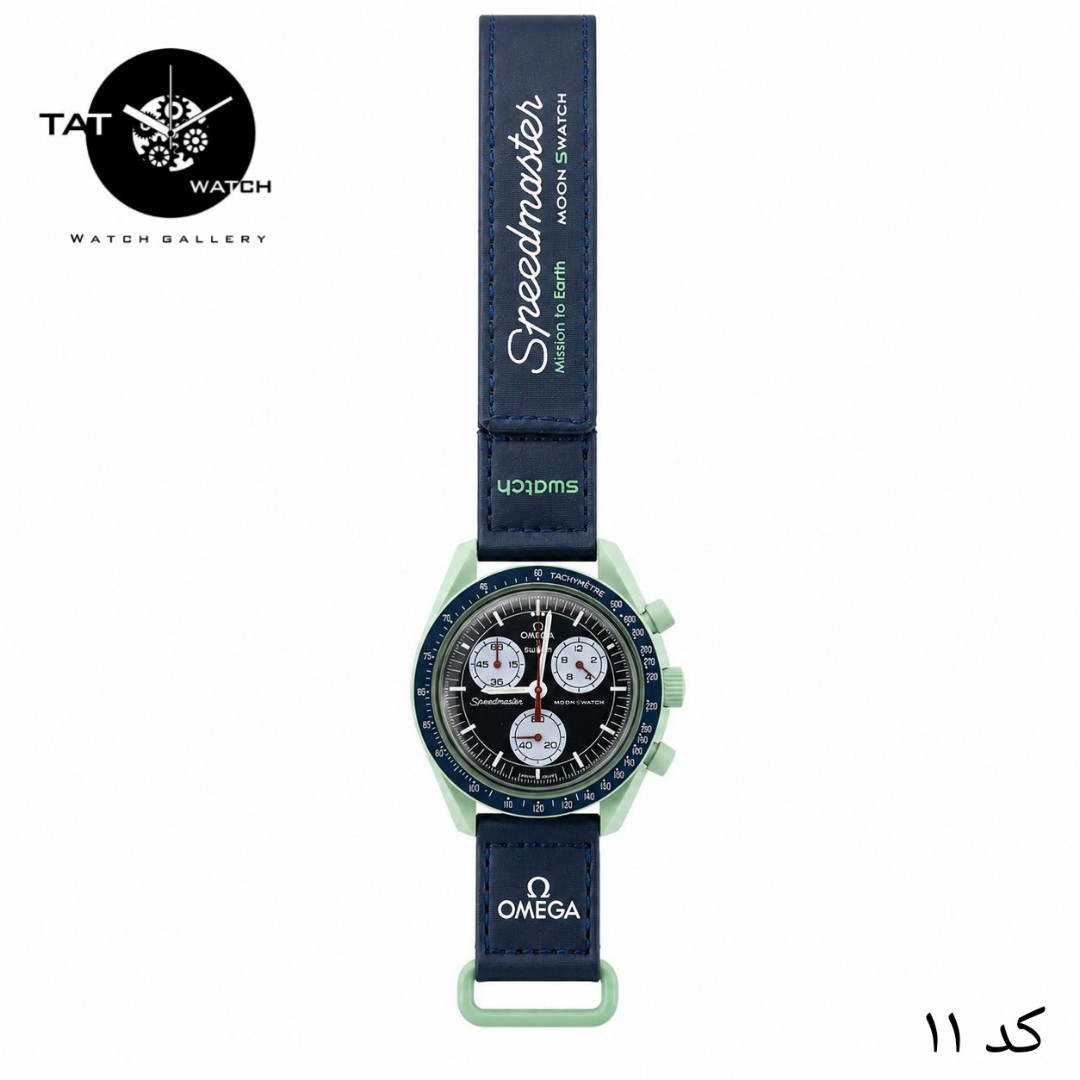 ساعت مردانه زنانه امگا سواچ رنگبندی داخل محصول 3موتور فعال یکسال با جعبه omega swatch ساعت مچی