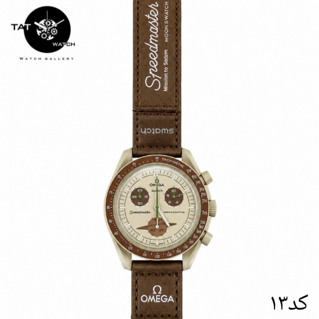ساعت مردانه زنانه امگا سواچ رنگبندی داخل محصول 3موتور فعال یکسال با جعبه omega swatch ساعت مچی