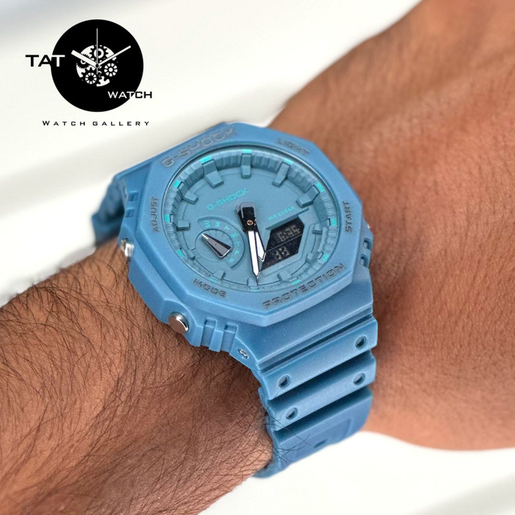 ساعت مردانه جی شاک Ga2100BL موتور ژاپن یکسال با جعبه Casio G-Shock ساعت مچی جیشاک