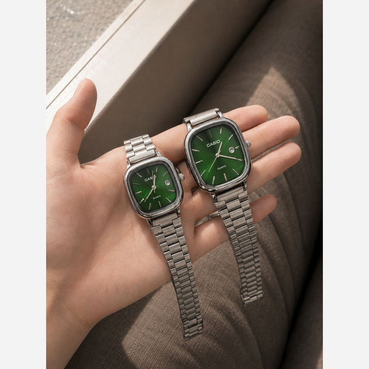 ست ساعت زنانه و مردانه کاسیو اولدمانی casio مستطیلی رنگ ثابت ضمانتی