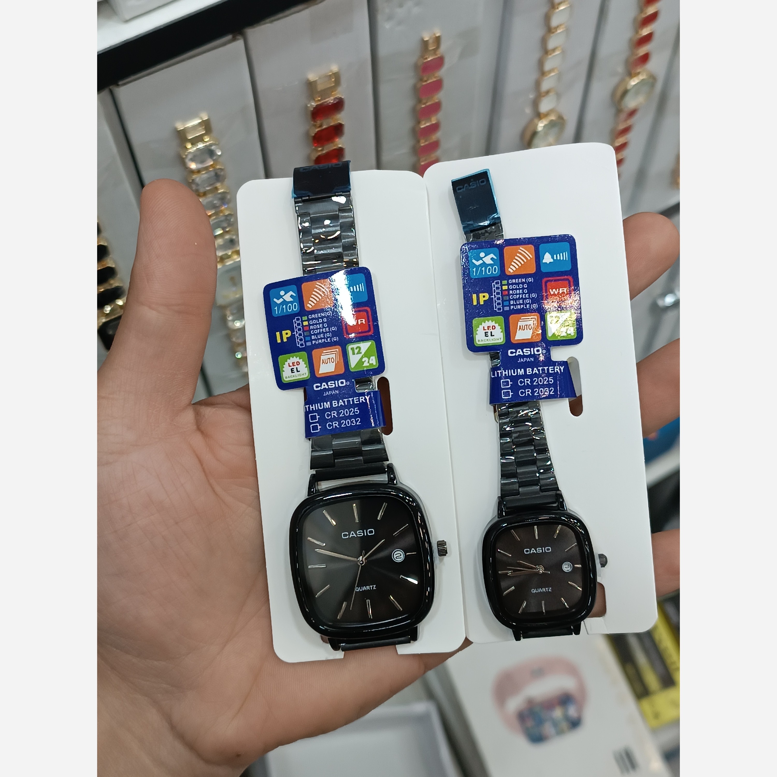 ساعت ست کاسیو اولدمانی گرید +++A فول بلک(مشکی) زنانه و مردانه اصلی casio درجه یک ضمانتی مافیایی