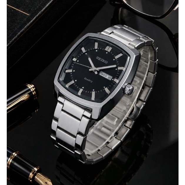 ساعت مچی مردانه دو تقویم بند استیل کلاسیک سیکو5 Seiko 5