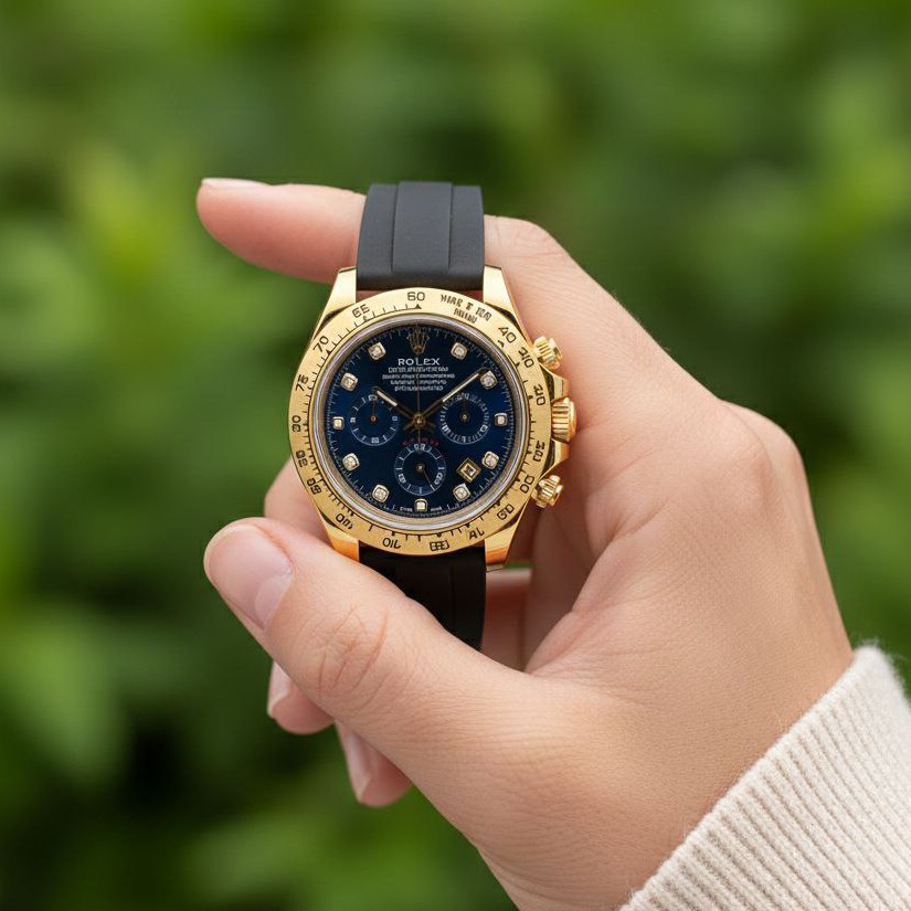 ساعت مچی مردانه سه موتور فعال کرنوگراف بند رابر رولکس Rolex