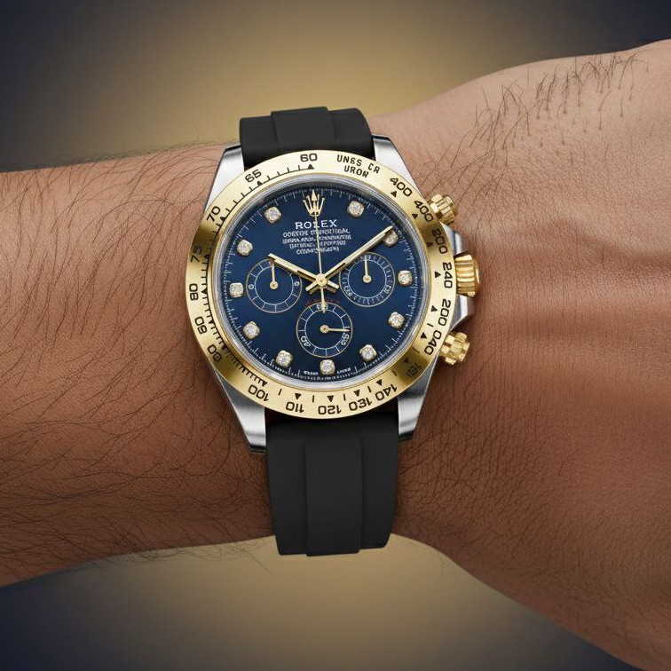 ساعت مچی مردانه سه موتور فعال کرنوگراف بند رابر رولکس Rolex