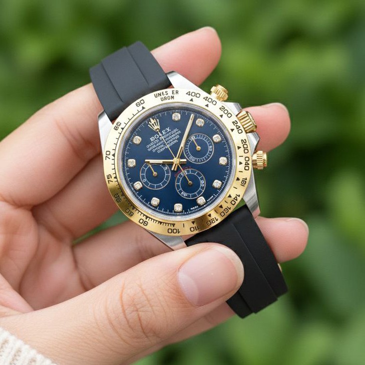 ساعت مچی مردانه سه موتور فعال کرنوگراف بند رابر رولکس Rolex