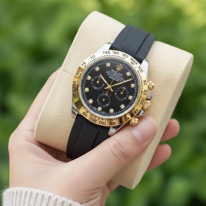 ساعت مچی مردانه سه موتور فعال کرنوگراف بند رابر رولکس Rolex