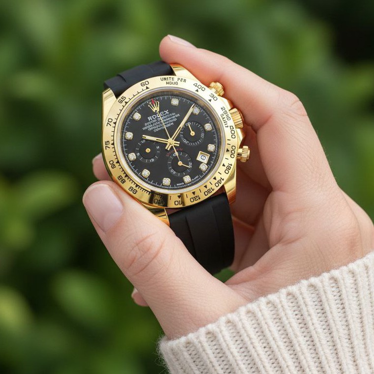 ساعت مچی مردانه سه موتور فعال کرنوگراف بند رابر رولکس Rolex