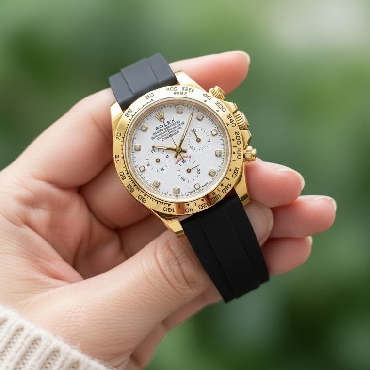 ساعت مچی مردانه سه موتور فعال کرنوگراف بند رابر رولکس Rolex