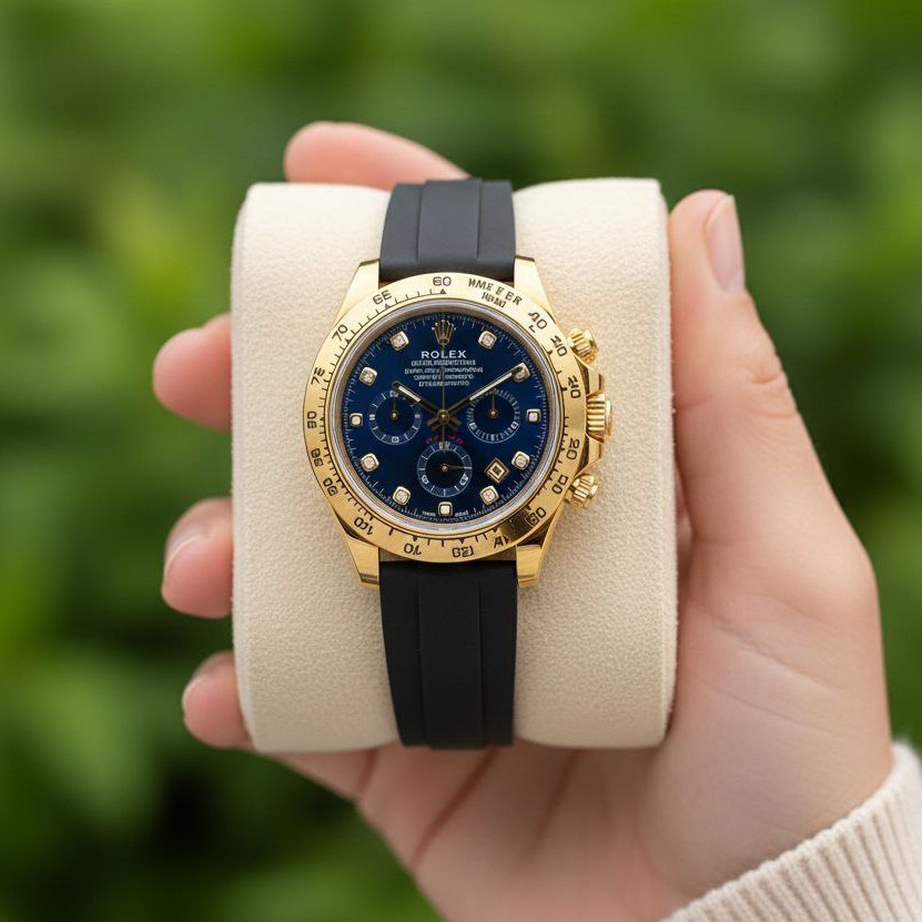 ساعت مچی مردانه سه موتور فعال کرنوگراف بند رابر رولکس Rolex