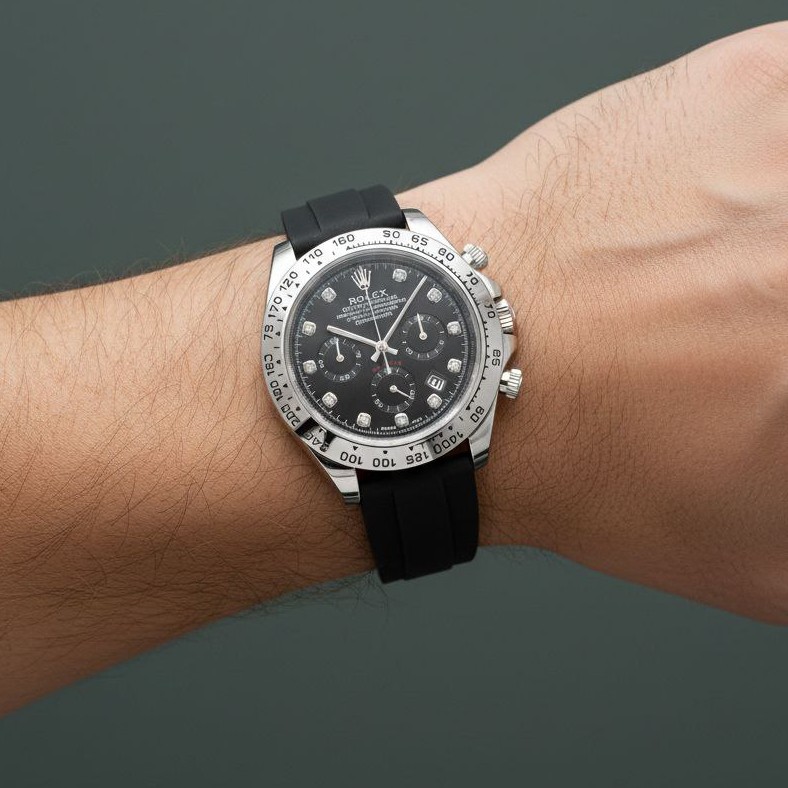 ساعت مچی مردانه سه موتور فعال کرنوگراف بند رابر رولکس Rolex
