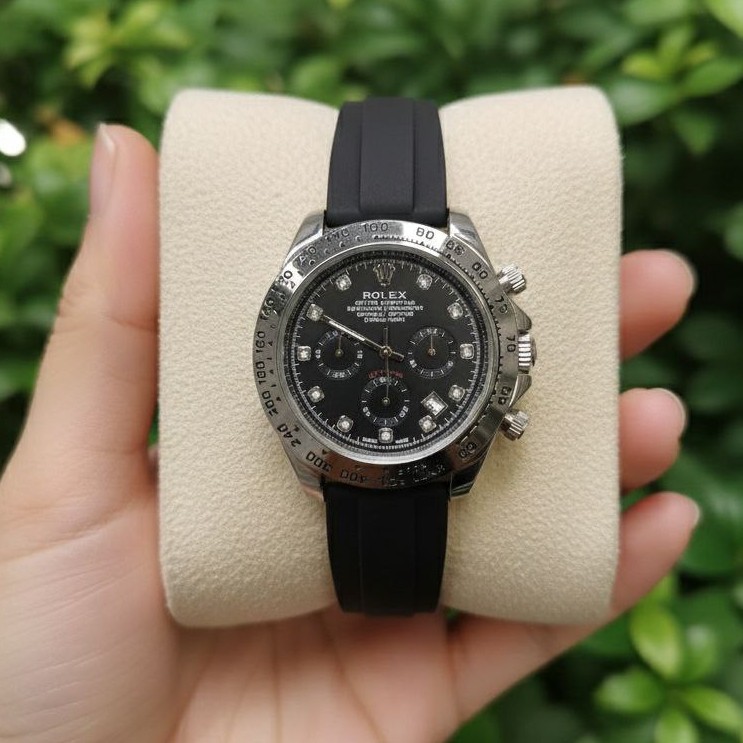 ساعت مچی مردانه سه موتور فعال کرنوگراف بند رابر رولکس Rolex