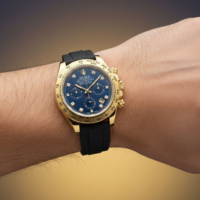 ساعت مچی مردانه سه موتور فعال کرنوگراف بند رابر رولکس Rolex