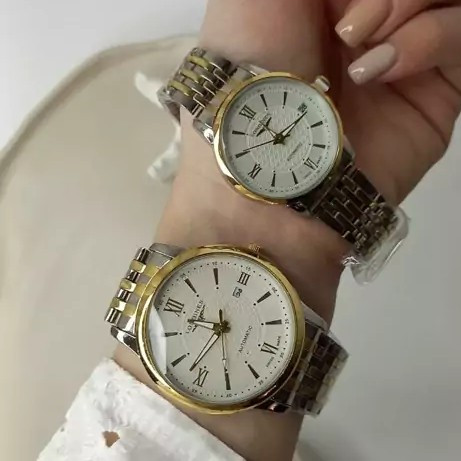 ساعت مچی زنانه مردانه بند استیل تقویم فعال لونجین longines