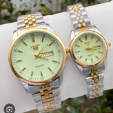 ست و تک زنانه مردانه ساعت مچی صفحه شبنما دو تقویم بند استیل سیکو Seiko 5