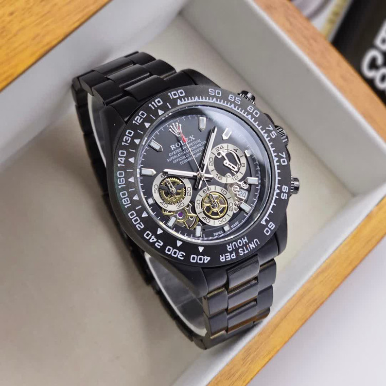 ساعت مچی مردانه رولکس Rolex دیتونا کرنوگراف daytona بند استیل قاب کربنی