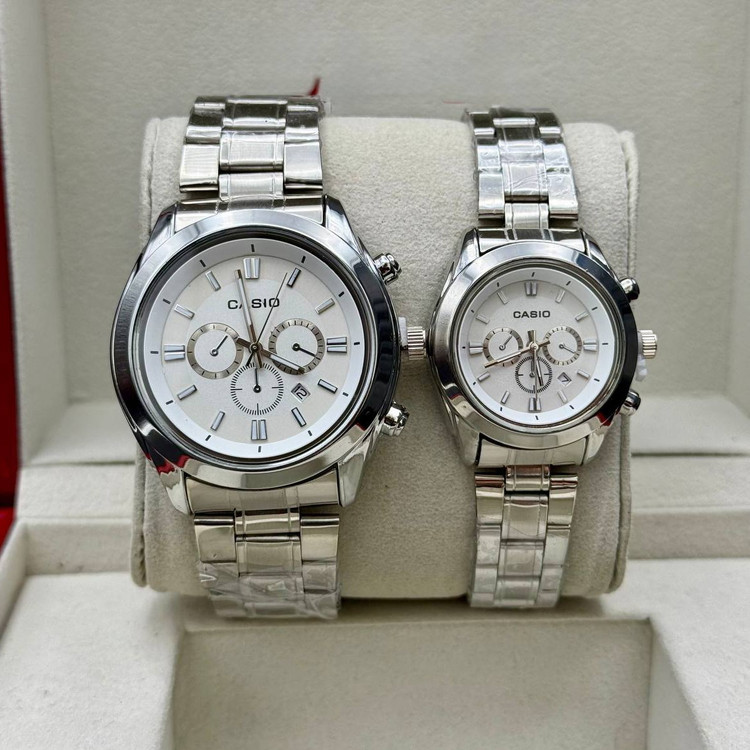 ساعت مچی زنانه مردانه بند استیل طرح کرنو کاسیو Casio
