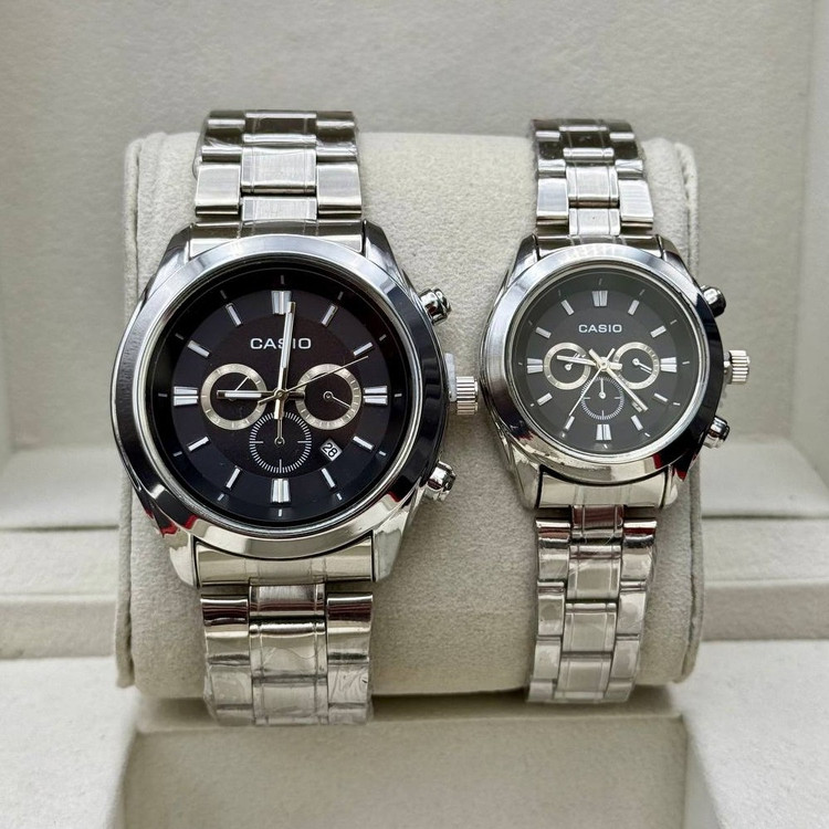 ساعت مچی زنانه مردانه بند استیل طرح کرنو کاسیو Casio