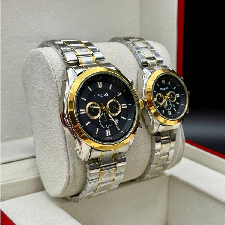 ساعت مچی زنانه مردانه بند استیل طرح کرنو کاسیو Casio