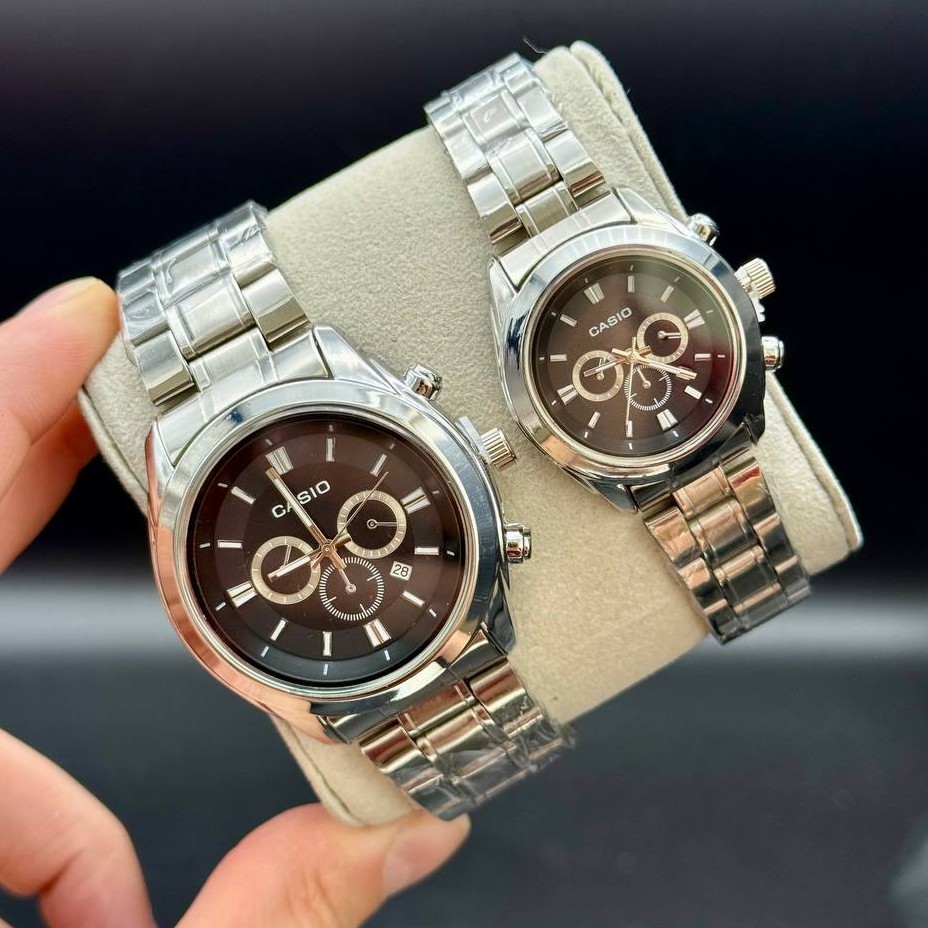 ساعت مچی زنانه مردانه بند استیل طرح کرنو کاسیو Casio