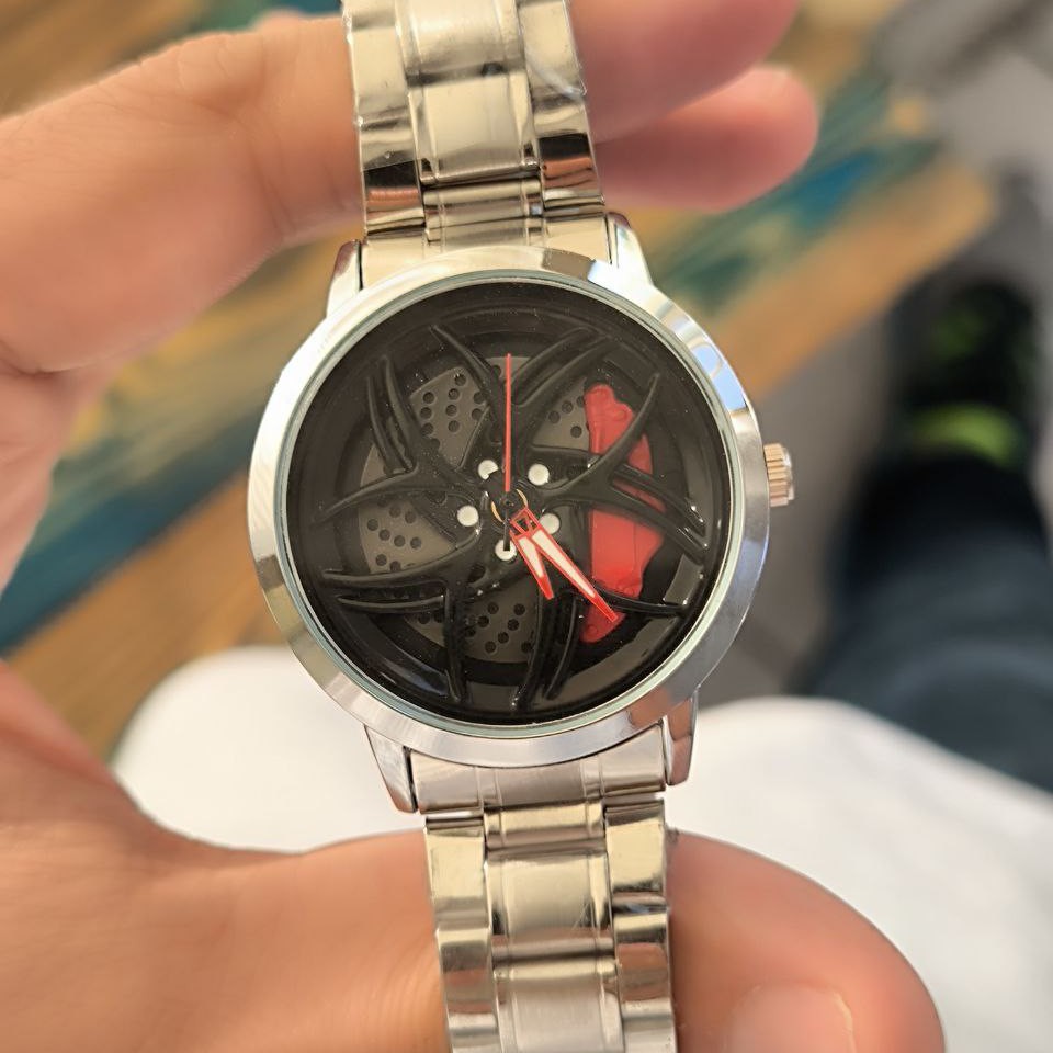 ساعت مچی مردانه صفحه متحرک چرخان طرح رینگ Wheel