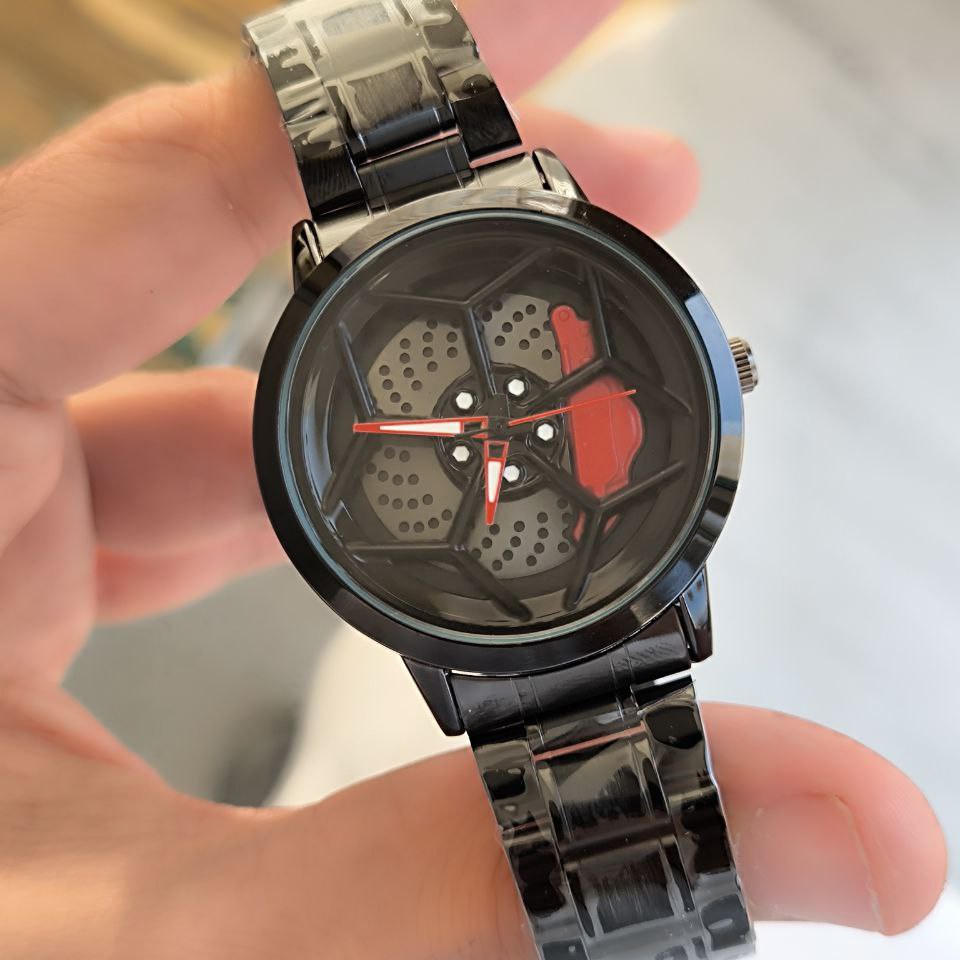 ساعت مچی مردانه صفحه متحرک چرخان طرح رینگ Wheel