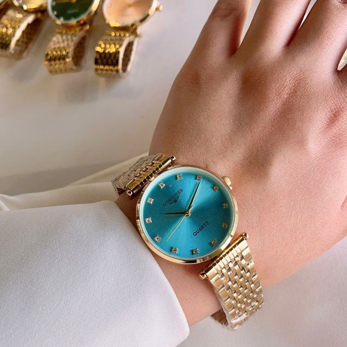 ساعت مچی زنانه مردانه بند استیل رنگ ثابت ضداب Longines