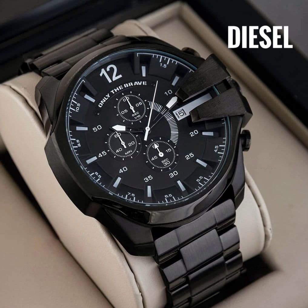 ساعت مردانه 3 موتور فعال کرنوگراف دیزل شاخدار دارای رنگبندی Diesel
