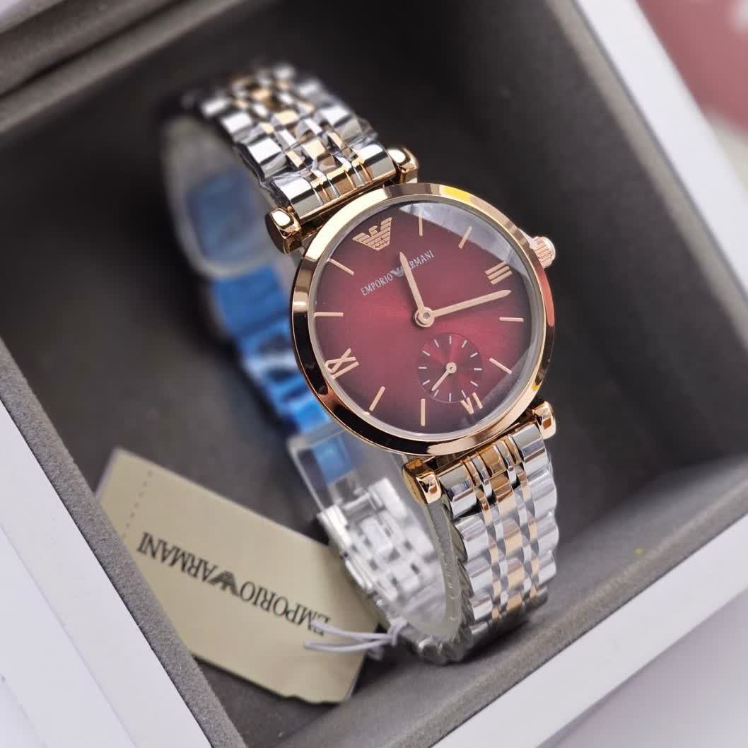 ساعت مچی زنانه دو موتور فعال زیر ثانیه امپریو ارمانی Emporio armani