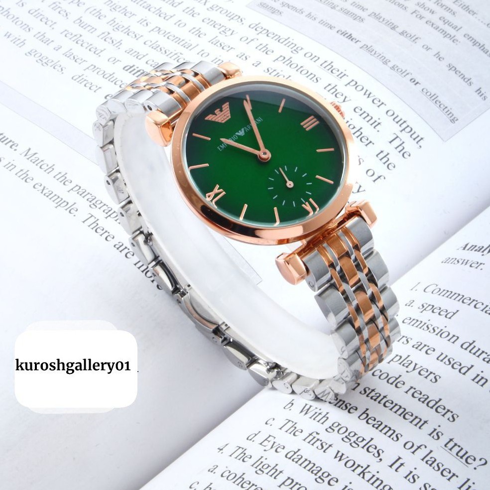 ساعت مچی زنانه دو موتور فعال زیر ثانیه امپریو ارمانی Emporio armani