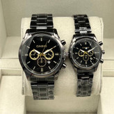ست و تک ساعت مچی زنانه مردانه بند استیل طرح سه موتوره کاسیو ادیفایس Casio