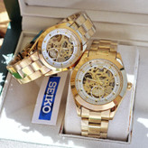 ست و تک زنانه مردانه ساعت مچی اتومات سیکو قلب باز پشت شیشه ای دارای رنگبندی SEIKO