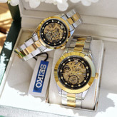 ست و تک زنانه مردانه ساعت مچی اتومات سیکو قلب باز پشت شیشه ای دارای رنگبندی SEIKO