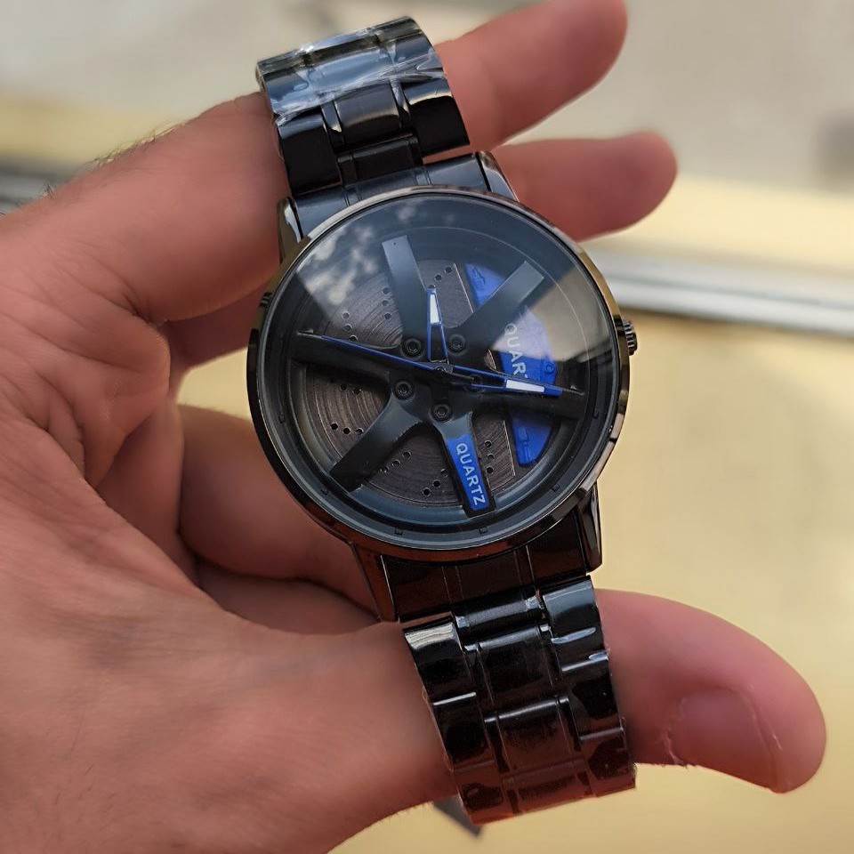 ساعت مچی مردانه صفحه متحرک چرخان طرح رینگ BMW والار WALAR