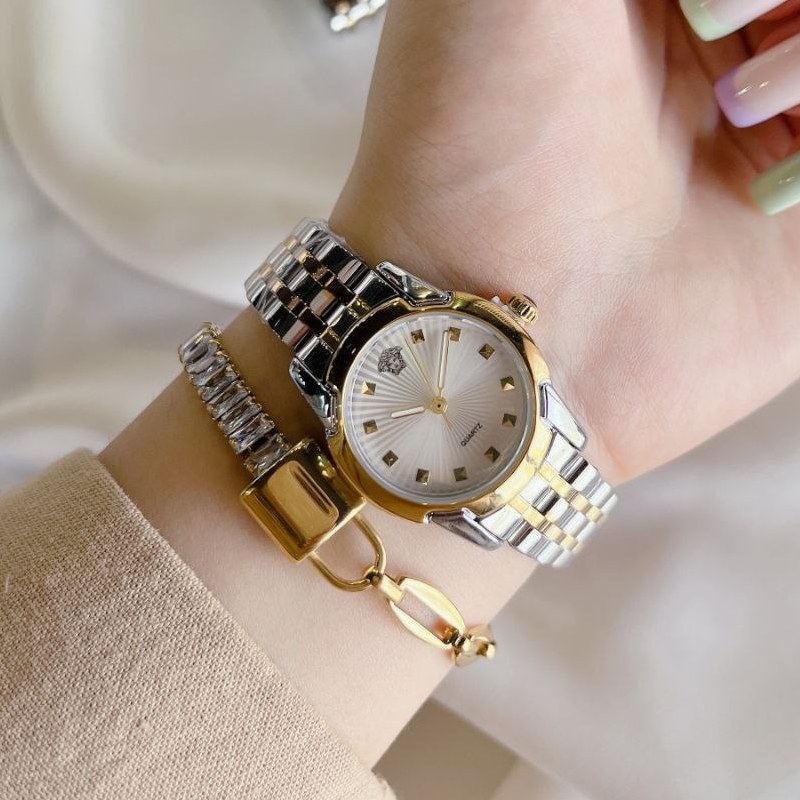 ساعت مچی زنانه فول استیل لوکس و جذاب ورساچ versace