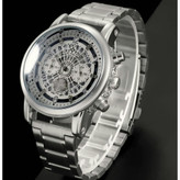 ساعت مچی مردانه 3 موتور فعال کرنوگراف تقویم نمایان قاب حکاکی پتک فیلیپ Patek Philippe