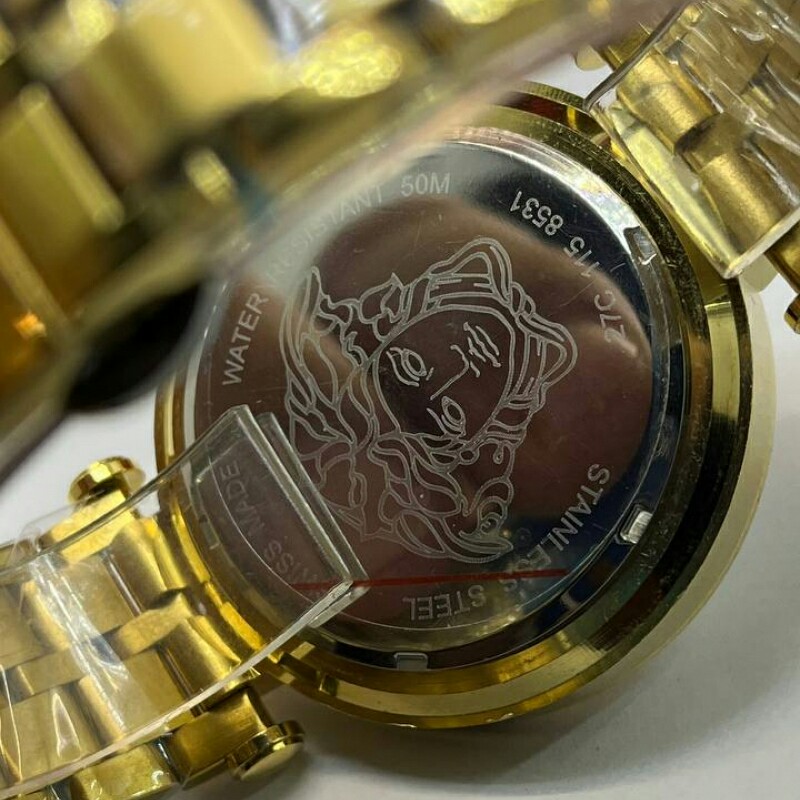 ساعت مچی مردانه لاکچری 3 موتور فعال کرنوگراف فول استیل رنگ ثابت ورساچ VERSACE