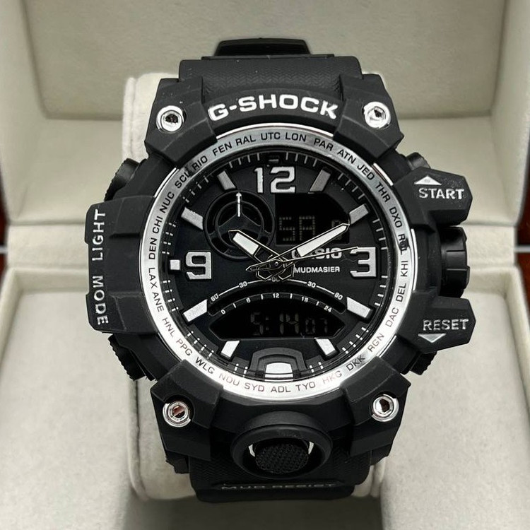ساعت مچی مردانه دو زمانه دوبل تایم کاسیو جیشاک دارای رنگبندی Casio