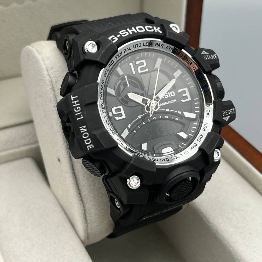 ساعت مچی مردانه دو زمانه دوبل تایم کاسیو جیشاک دارای رنگبندی Casio