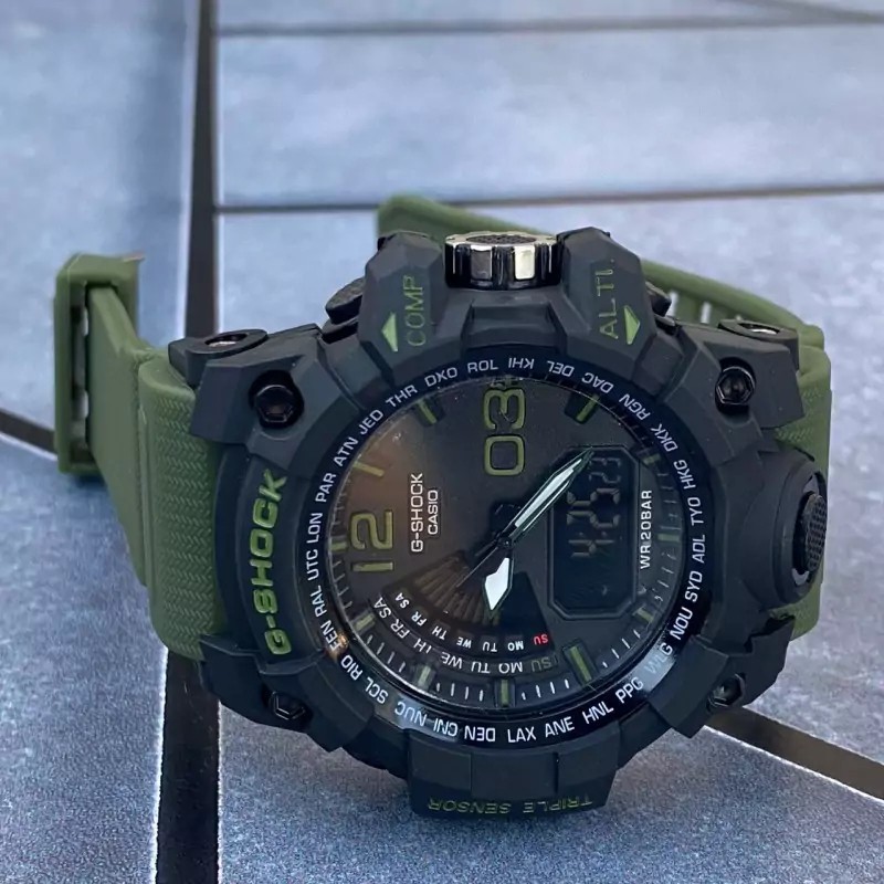 ساعت مچی مردانه دو زمانه دوبل تایم کاسیو جیشاک دارای رنگبندی Casio