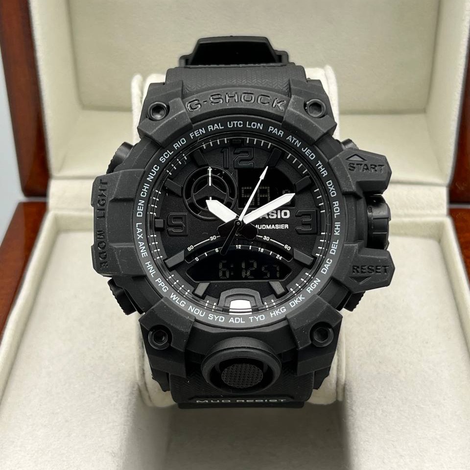 ساعت مچی مردانه دو زمانه دوبل تایم کاسیو جیشاک دارای رنگبندی Casio