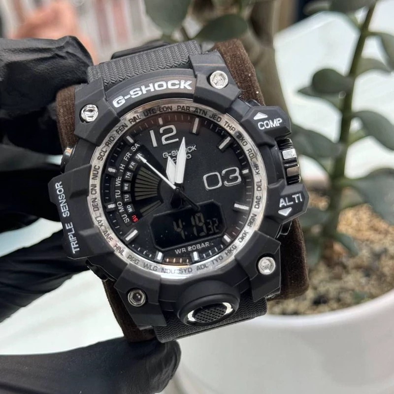 ساعت مچی مردانه دو زمانه دوبل تایم کاسیو جیشاک دارای رنگبندی Casio